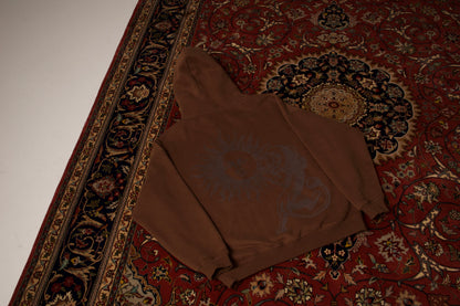 'SHIR KHORSHID' HEAVYWEIGHT HOODIE IN BROWN