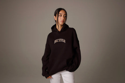 'SHIR KHORSHID' HEAVYWEIGHT HOODIE IN BLACK